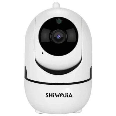 Image de SHIWOJIA Caméra Wi FI intérieure avec Vision Nocturne, Audio bidirectionnel, détection de Mouvement, TUYA Smart Life Camera