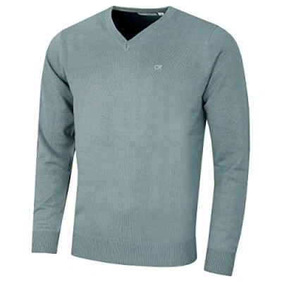 Image de Calvin Klein Pull à col en V Coton Doux pour Homme Sage XL