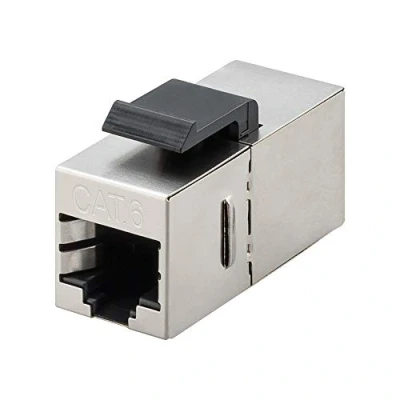 Image de Goobay 96100 CAT 6 Raccord Modulaire Keystone, STP, Noir, Argent