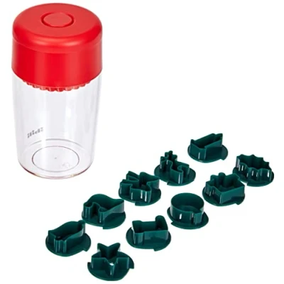 Image de Ibili 742500 Noel Lot de 10 Emporte Pièces pour Linzer Acier Multicolore 12 x 7 cm