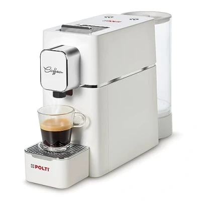 Image de POLTI Coffea S15W, Machine À Café Expresso, Compatible Avec E.S.E. 44 Mm, Réservoir 0,85L, Pression De Pompe 19 Bar, Couleur Blanc
