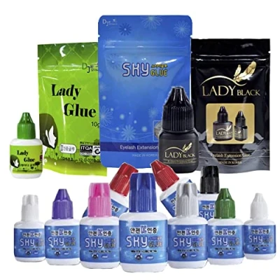 Image de Colle à cils Sky Glue pour extensions de Professionnel Tenue ultra forte longue durée conservation RA 5 ml