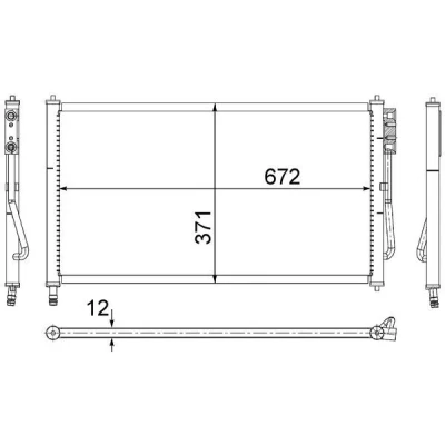 Image de MAHLE ORIGINAL AC 218 000S Condenseur De Clim sans déshydrateur 672 FORD: Focus Mk1 3/5 portes, Van / Break