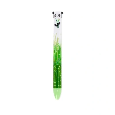 Image de LEGAMI Stylo bicolore, thème Panda, encre noire et vert, Click&amp;Clack, idéal pour l&#039;école, le bureau la maison, pointe de 1 mm diamètre