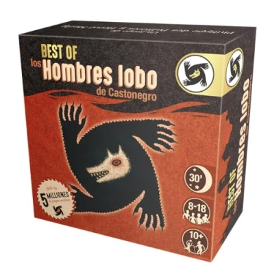Image de Asmodee Zygomatic Les Loups garous De Castronegro : Best of Jeu pour fêtes rôles cachés avec tromperie et déduction À partir 10 Ans 8 à 18 Joueurs 30 Minutes par Partie Espagnol