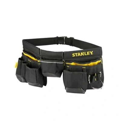 Image de Stanley 1 96 178 Porte Outils en Toile 600 x deniers Nombreuses Poches Renforcée avec Rivets métal Rembourré Sur l&#039;Arrière pour Plus de Confort Dimensions 60 25,5 7,5