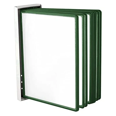 Image de LEVIATAN Support Mural présentoir 10 pochettes A4 vert pour Consultation et Présentation Documents Porte affiches muraux