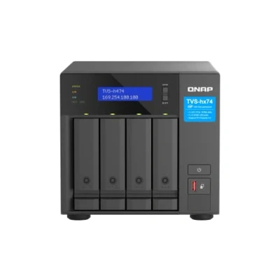 Image de QNAP TVS H474 NAS Tower Intel® Pentium® G7400 8 Go DDR4 QuTS hero Noir Neuf