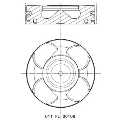 Image de Piston MAHLE ORIGINAL 011 PI 00108 001