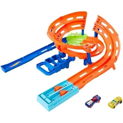 Image de Hot Wheels Circuit looping de l’extrême, Coffret 2 Voitures à l’échelle 1/64, Facile Ranger, HTK17