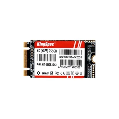 Image de KingSpec SSD 256Go M2 SATA 2242, 3D NAND Flash, Interne Disque Dur III 6Gb/s, Compatible avec Desktop et Laptop