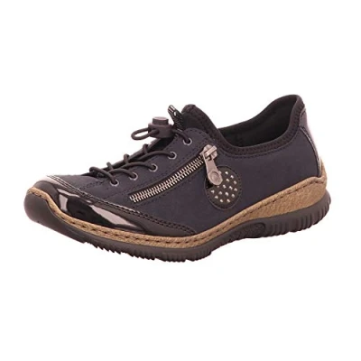 Image de Rieker Femme N3268 Baskets Enfiler, Bleu (Schwarz/Pazifik/Baltik/Schwarz 01), 41 EU