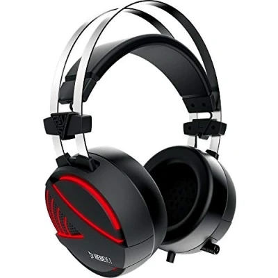 Image de GAMDIAS Over Ear USB/3.5mm Casque de Jeu avec 40mm En néodyme, ligne gère et Éclairage RGB (HEBE E1)