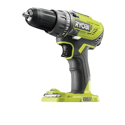 Image de RYOBI Perceuse Visseuse 18V ONE+ 50NM, 500 1800 tr/min, 2 Vitesses Mandrin 13mm, LED, Poignée GripZone, Inverseur Rotation, Porte embouts sans Batterie Lithium+ ni Chargeur R18DD3 0