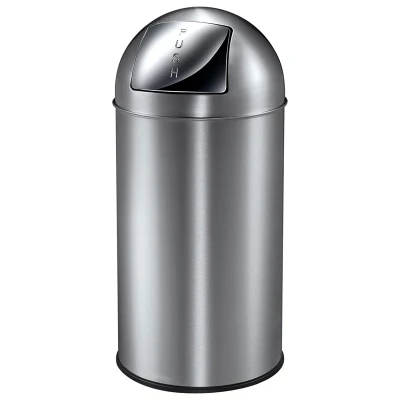 Image de Poubelle Pushcan avec clapet push 40 litres chrome mat