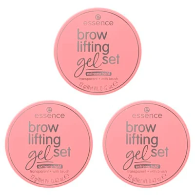 Image de Essence brow Lot de 3 gels lifting pour sourcils, transparent, durable, définissant, fixant, translucide, végétalien, sans particules microplastiques, nanoparticules, parfum, x 12 g