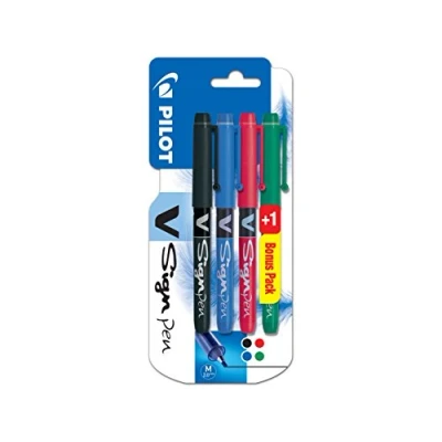 Image de Pilot V sign pen x 3 + 1 (NBR+V) Stylo feutre Noir/Bleu/Rouge/Vert