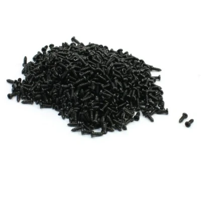Image de sourcingmap Lot de 1000 2 mm x 6 filetage rond vis à tête cruciforme auto taraudeuse