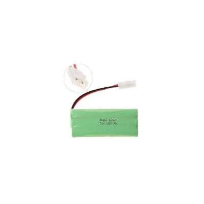 Image de Batterie Rechargeable Ni Mh 7.2V 1800mAh 6 Cellules AA avec Connecteur Tamiya KET 2P pour Modèles de Voiture RC, Bateau, Hélicoptère vert