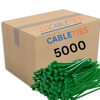 Image de Gocableties Collier de Serrage en Nylon 100 mm x 2,5 Vert Attache Câble Petit Format Serre Câbles Lot 5,000 Pièces