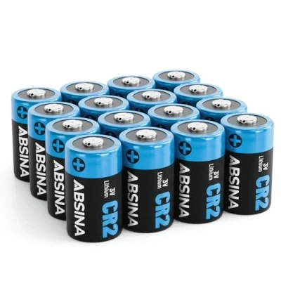 Image de ABSINA 16x Piles CR2 3V Lithium pour Appareil Photo, caméra et Bien Plus Pile étanche Durable avec 800mAh Lithium, Pile, Batterie