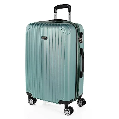Image de ITACA Valise Moyenne, Valises Rigides, Rigide, Semaine pour Tout Voyage, Soute de Luxe T71560, Bleu verdâtre
