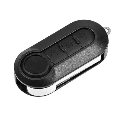 Image de OcioDual Coque Clé 3 Boutons Pliable, Compatible avec Fiat 500 Punto Panda Doblò Fiorino Stilo Lancia Citroen Peugeot, Boitier de Remplacement Plip Voiture, Télécommande Lame, Housse