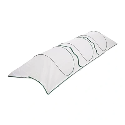Image de Relaxdays Tunnel de Croissance Pliable, système « Pop up », 3,5 m, Filet antiparasitaire, pour légumes et Fraises, Blanc