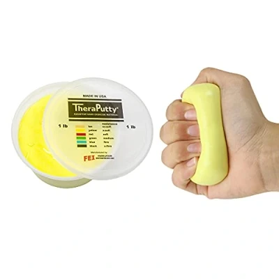 Image de CanDo TheraPutty antimicrobien Pâte à malaxer 450 g jaune (super souple)