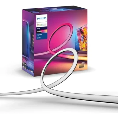 Image de Philips Lightstrip Hue Play Gradient pour TV 75 pouces, synchronisation de la lumière avec l&#039;écran (nécessite Sync Box non fourni), fonctionne Alexa, Google Assistant et Apple Homekit