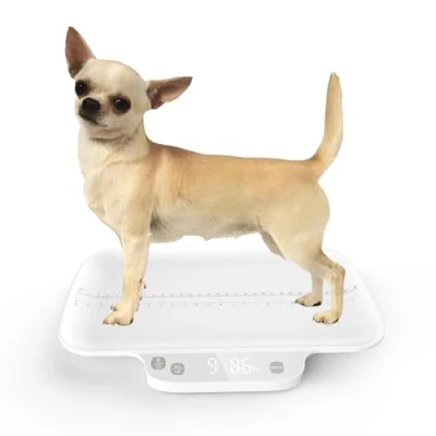 Image de MINDPET MED Pèse personne multifonction pour nouveau né, précision ± 0,035 oz, maximum 15 kg, convient aux animaux de compagnie nés, petits