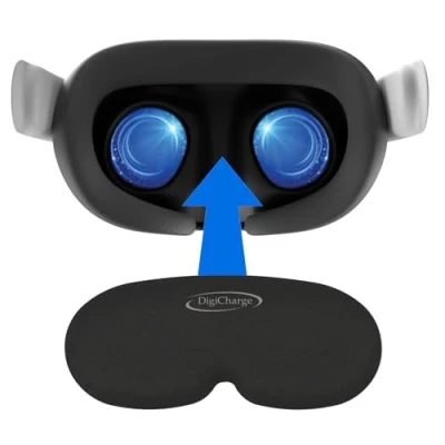 Image de Digicharge VR Cache Objectif Protection Lentille Couvre pour Meta Quest 3S, 3, 2, Oculus Quest, Rift S, Valve Index, Pico 4 et HP Reverb G2 (Classic) Lens Protector Cover