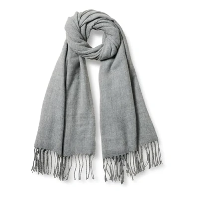 Image de Amazon Essentials Grande écharpe tissée avec Franges Mixte Adulte, Gris Chiné, Taille Unique