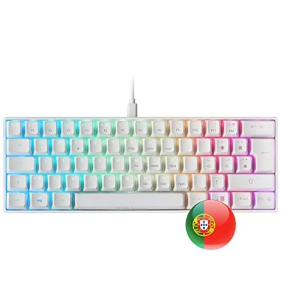 Image de Mars Gaming MKMINIWBPT, Clavier Mécanique Ultra compact, Full RGB Chroma, Switch OUTEMU PRO Bleu, Blanc, Langue Portugaise