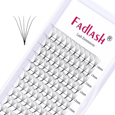 Image de Cils Volume Russe 5D 0.07mm D Curl 8 14mm Mixed Extension de individuels Cluster Eyelashes pour la Beauté avec des Brucelles