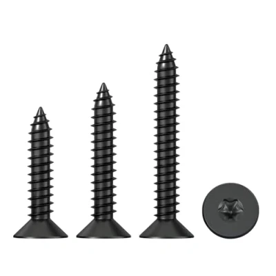 Image de Qrity 50 Pièces M4x14mm vis Autotaraudeuse, à Tête Cylindrique Torx, Autoperceuses Ronde en Acier Inoxydable, Noir