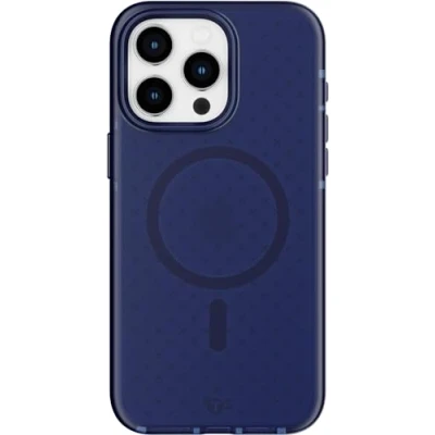 Image de tech21 Evo Check Coque pour iPhone 15 Pro Max Compatible avec MagSafe de Protection Contre Les Chocs Bleu Nuit