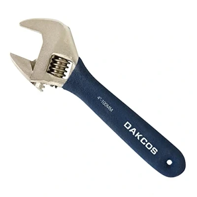 Image de DAKCOS Cle a molette Clé réglable adjustable avec poignée souple 100 mm (ouverture max. 15mm)