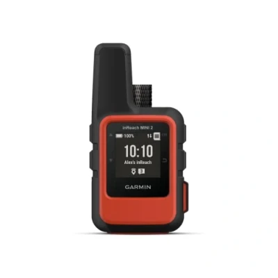 Image de Garmin inReach Mini 2, Rouge Balise de Communication par Satellite légère et compacte avec Navigation GPS