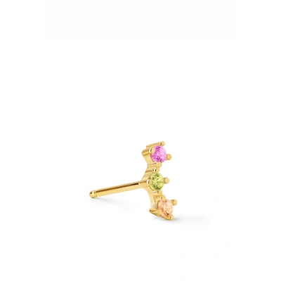 Image de Singularu Triple Spark Color Boucle d&#039;oreille individuelle goldcoloured, Femme, Taille: One Size, Gold coloured
