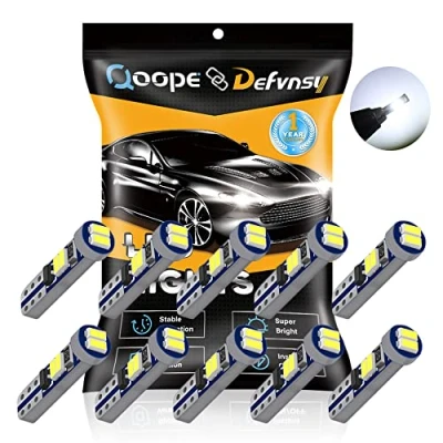 Image de Defvnsy Ampoules LED T5 74 W3W, Ampoule Tableau de Bord Blanc Lumineux 286 73 W1.2W 2721 2723 12V 3030 3SMD pour Intérieur Voiture Lampe D&#039;instrument Automatique