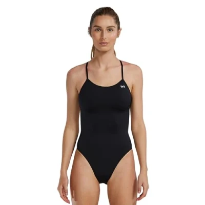 Image de TYR Maillot de Bain uni Cutoutfit, Mixte, TFDUS7A128, Noir, 28