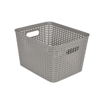 Image de Panière tressée 36x25x15 cm 13 L Taupe