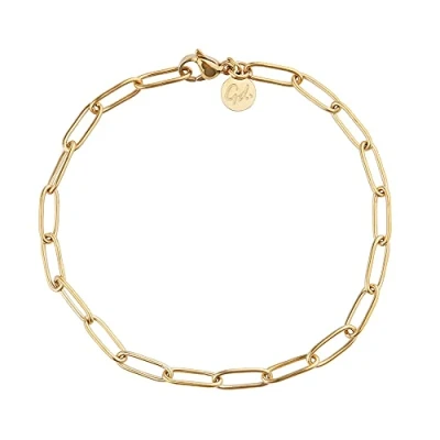 Image de GD GOOD.designs EST. 2015 Bracelet femme à maillons en Or Résistant l&#039;eau fins acier inoxydable I Collier de taille réglable
