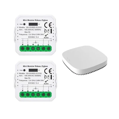 Image de Module Interrupteur pour Volet Roulant Zigbee (2 pièces) + passerelle SILAMP