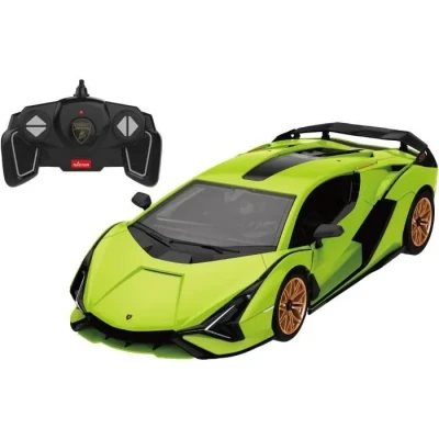 Image de TURBO CHALLENGE Lamborghini Sian RC Prestige 095622 Voiture Télécommandée Vert 1/18 Kit Montage Piles Non Incluses Plastique À Partir de 6 Ans