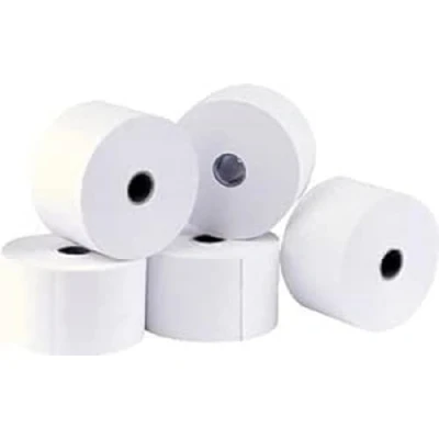 Image de Exacompta Réf. 43807E Lot de 5 bobines pour tickets caisse largeur 80 mm x diamètre 72 mandrin 12 1 pli thermique 48g/m² sans BpA Métrage (+ ou 2m) : 76 m Blanc