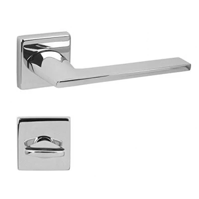 Image de domino DIANA QR M6 Poignée de porte WC Set salle bain rosace carrée Pour portes Ensemble Garniture à en Znal