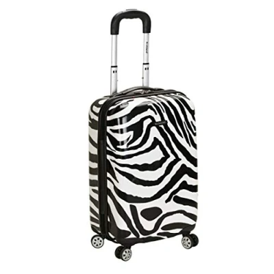 Image de Rockland Safari Valise Rigide à roulettes pivotantes, zébré, Taille Unique, Melbourne Extensible pivotantes