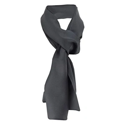 Image de TigerTie dames Chiffon foulard noir unicolor taille 160 cm x 36 écharpe